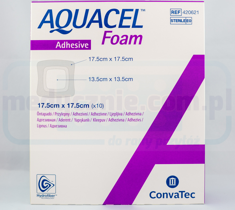 Aquacel Spumă adezivă 17,5 * 17,5 cm pansament din spumă multistrat 1pc